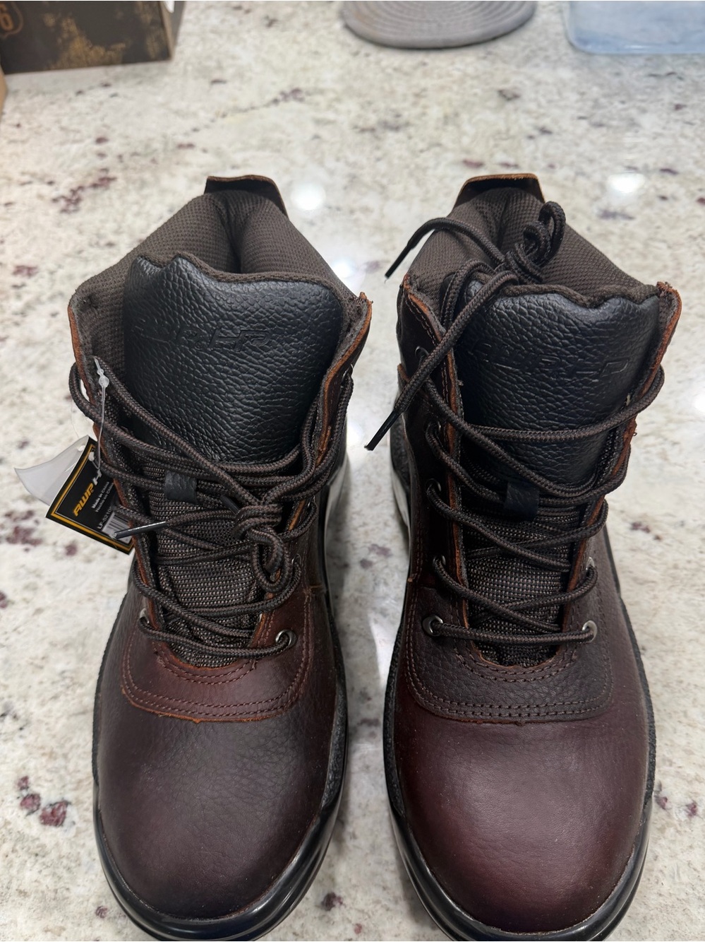 Men's Brown Work Boots - Durable Lace-Up Boots